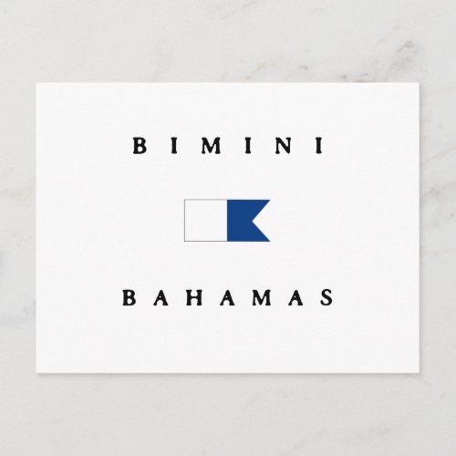 Bimini Bahamas Alpha Dive Flag Postcard