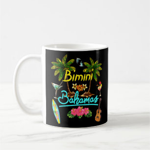 Bimini Bahamas Beach Summer Palm Surf Sun Set Palm Coffee Mug