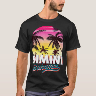 Bimini Bahamas Palm Tree Beach Summer Vacation Sun T-Shirt