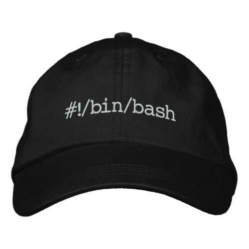 binbash embroidered baseball cap