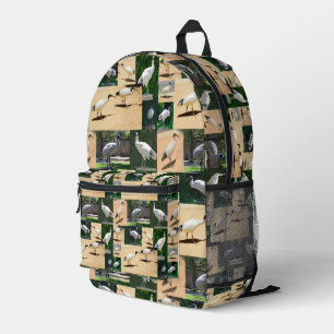 Bin Chicken Chronicles: Photo Collage Of The Ibis  Printed Backpack