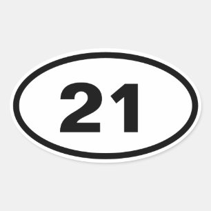 Bin Number Oval Sticker