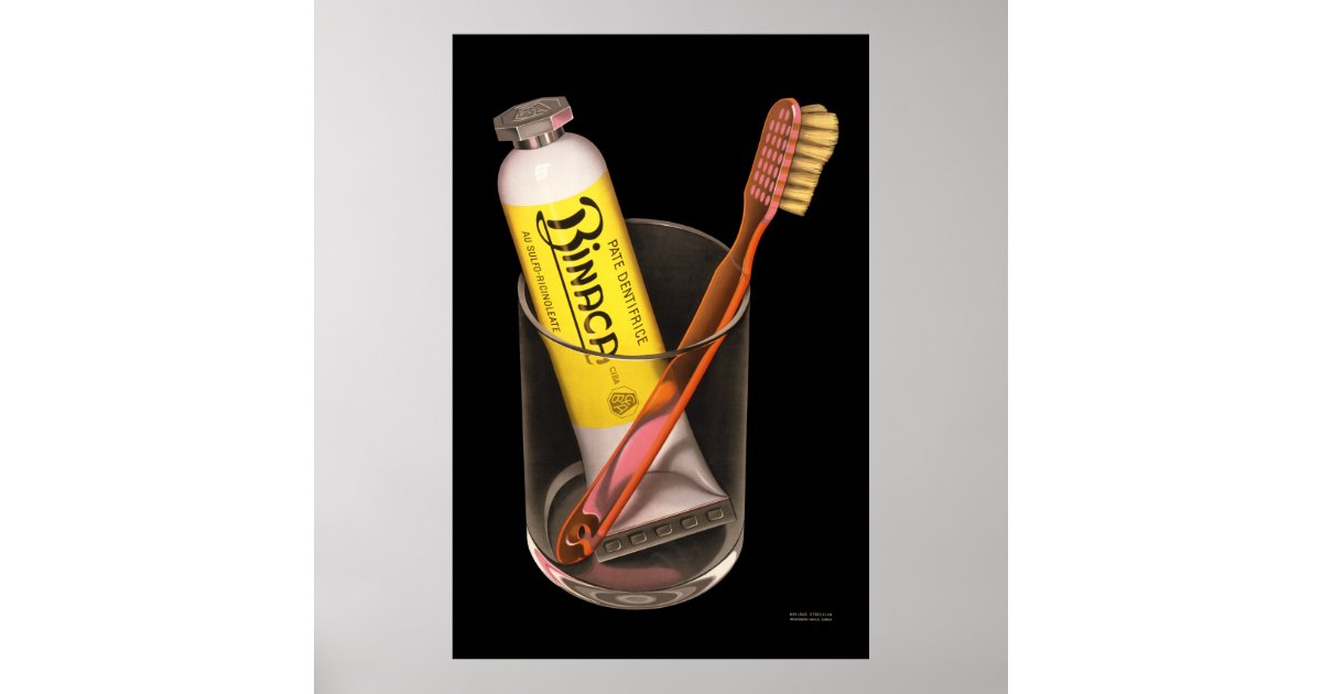 Binaca Toothpaste Poster Zazzle