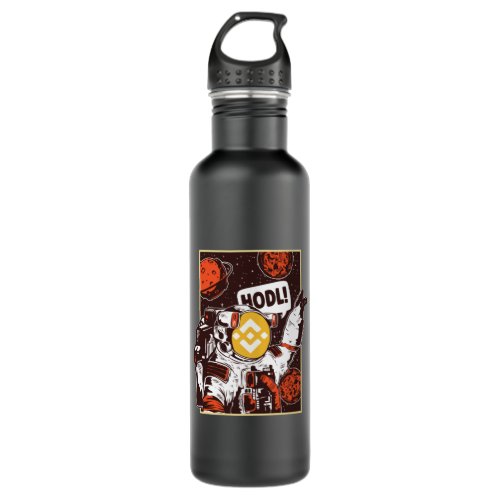 Binance Coin Crypto Astronaut Stainless Steel Water Bottle