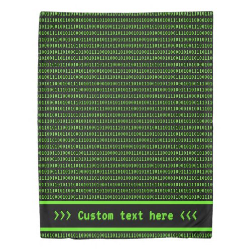 Binary 1 and 0 Computer Code Retro Developer Theme Duvet Cover