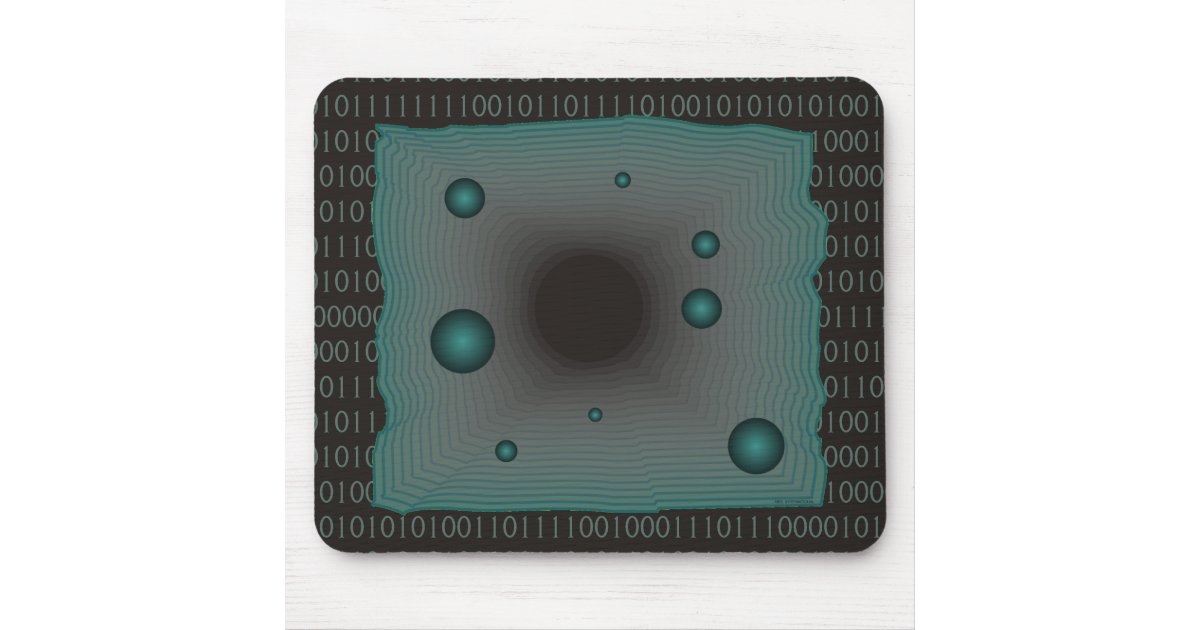 Binary 1s 0s Matrix Big Machine Black Green Geek Mouse Pad | Zazzle