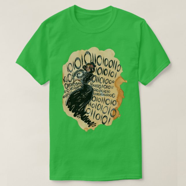 Binary Ada Lovelace Enchantress Of Numbers T-Shirt (Design Front)
