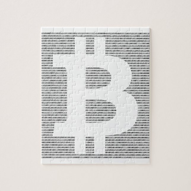 Binary Bitcoin Jigsaw Puzzle (Vertical)