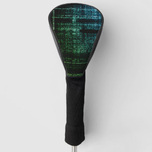 Binary Bliss Black and Green Golf Head Cover
