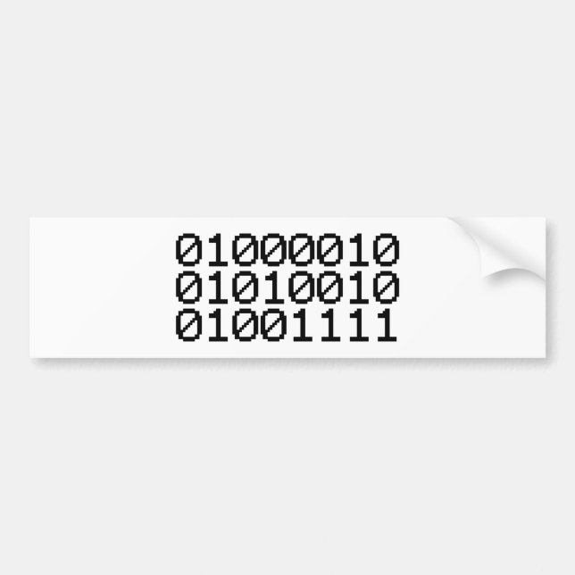 BINARY BRO BUMPER STICKER (Front)