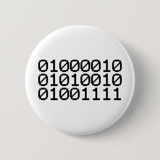 BINARY BRO PINBACK BUTTON (Front)