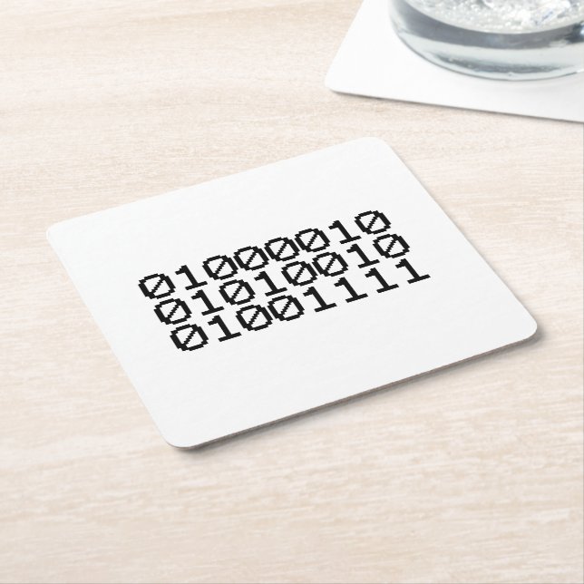 BINARY BRO SQUARE PAPER COASTER (Angled)