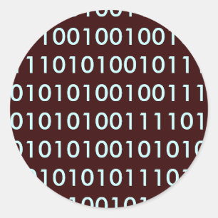 Binary Classic Round Sticker