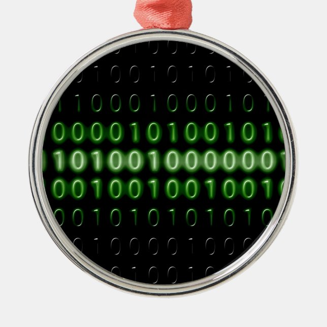 binary-code-475-bi metal ornament (Front)