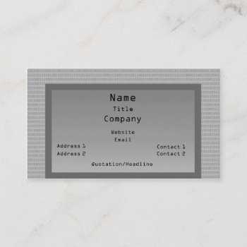 Binary Code Business Card  Gray Business Card by Superstarbing at Zazzle