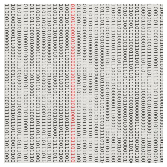 Binary Code Computer Engineer Fabric (Close Up)