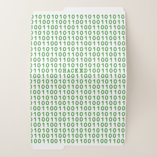 Binary Code Computer On Off Set File Folder | Zazzle