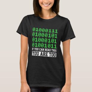 Binary Code Computer Programmer T-Shirt