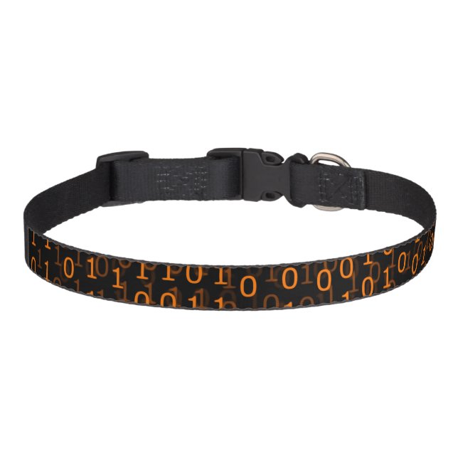 Binary Code Custom Pet Collar (Front)
