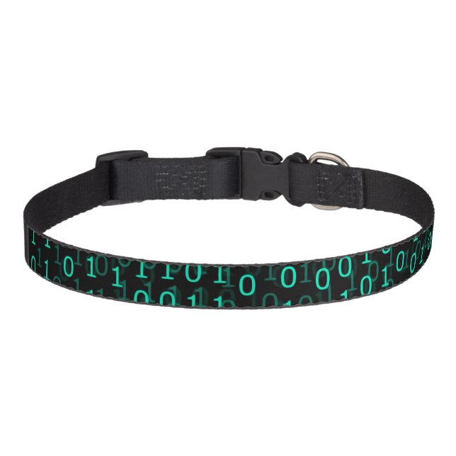 Binary Code Custom Pet Collar (Front)