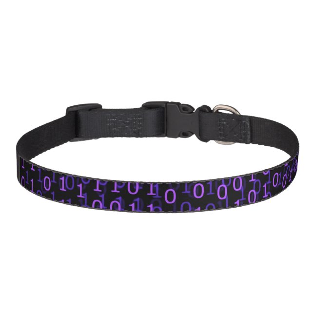Binary Code Custom Pet Collar (Front)