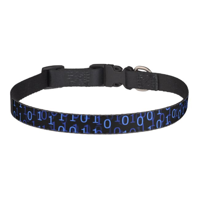 Binary Code Custom Pet Collar (Front)