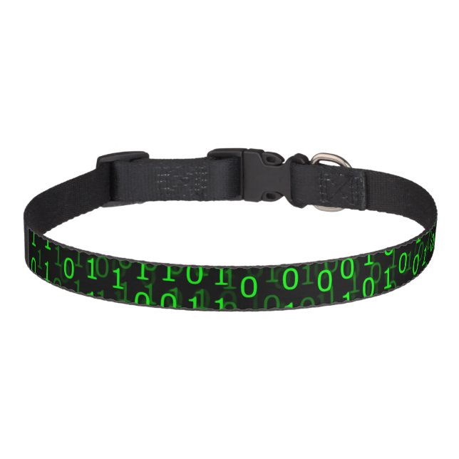 Binary Code Custom Pet Collar (Front)