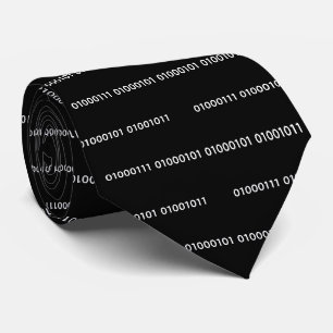 Binary Code for Geek Funny Nerd Neck Tie