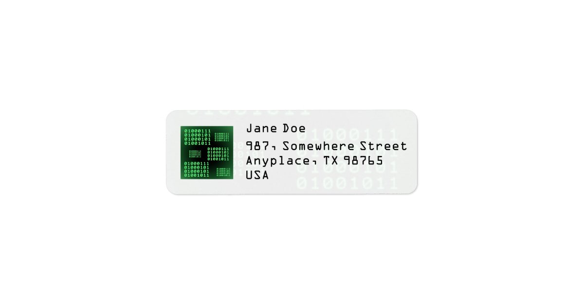 Binary code for GEEK Label | Zazzle