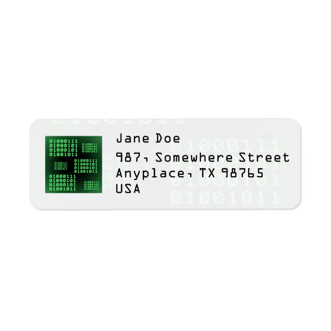Binary code for GEEK Label | Zazzle