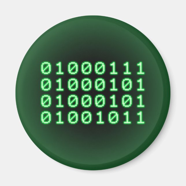Binary code for GEEK Magnet (Front)