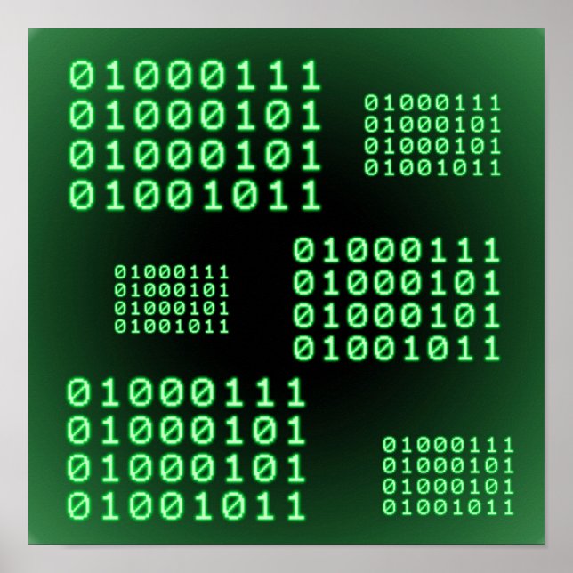 Binary code for GEEK Poster