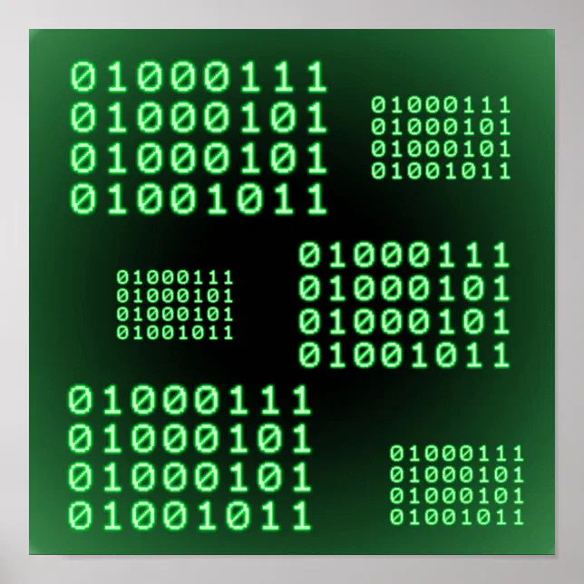 Binary code for GEEK Poster | Zazzle