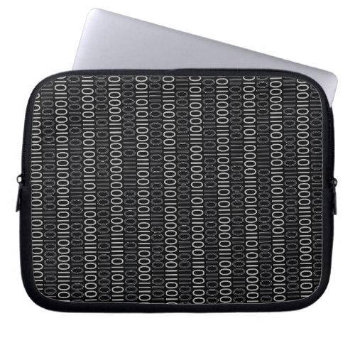 BINARY CODE grey on any Color Laptop Sleeve