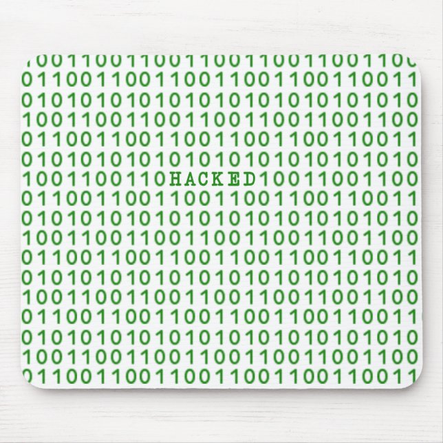 Binary Code HACKED Computer Talk Mouse Pad (Front)