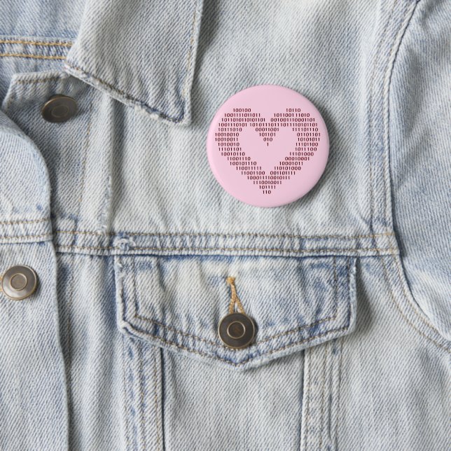 Binary Code Heart Button (In Situ)