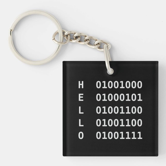 Binary Code Keychain (Front)