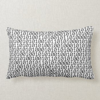 Binary Code Lumbar Pillow by pixelholic at Zazzle