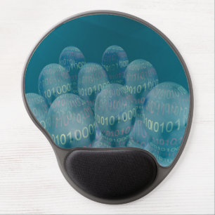 binary code ,man and digital communications . gel mouse pad