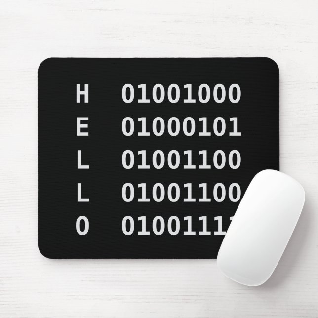 Binary Code Mouse Pad (With Mouse)