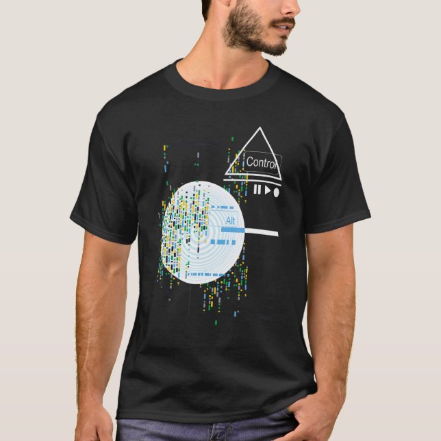 Binary Code Retro Computer Geek Programmer Nerd Te T-Shirt (Front)