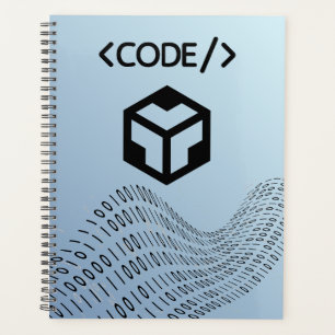 Binary code Spiral Planner– Modern Design Planner