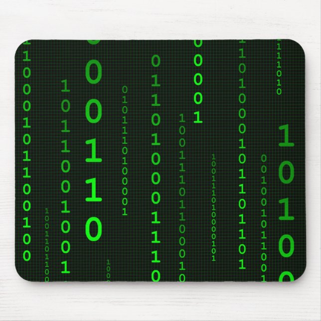 Binary Code square mousepad (Front)
