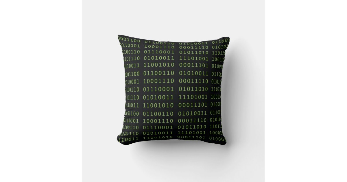 Binary Code Throw Pillow Zazzle