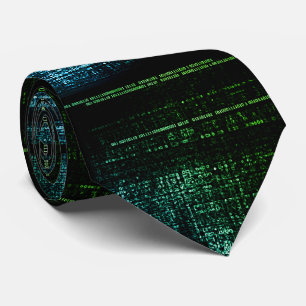Binary Code Tie – Modern Artistic Pattern