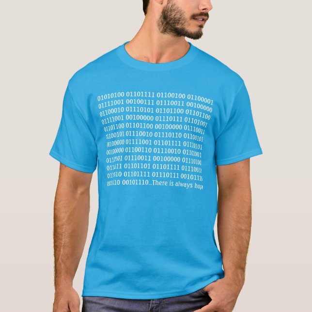 BINARY CODE WITH MESSAGE GEEK T-Shirt (Front)