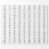 Binary code wrapping paper (Flat)