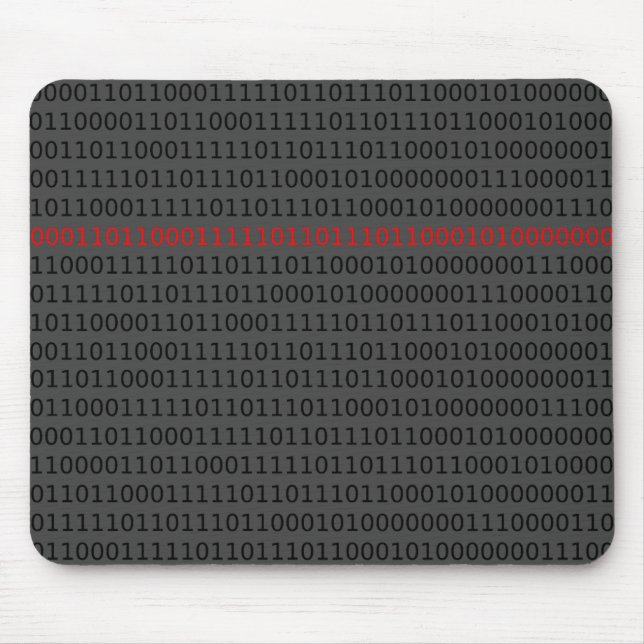 Binary Computer Code Programmer Teacher 0 and 1    Mouse Pad (Front)