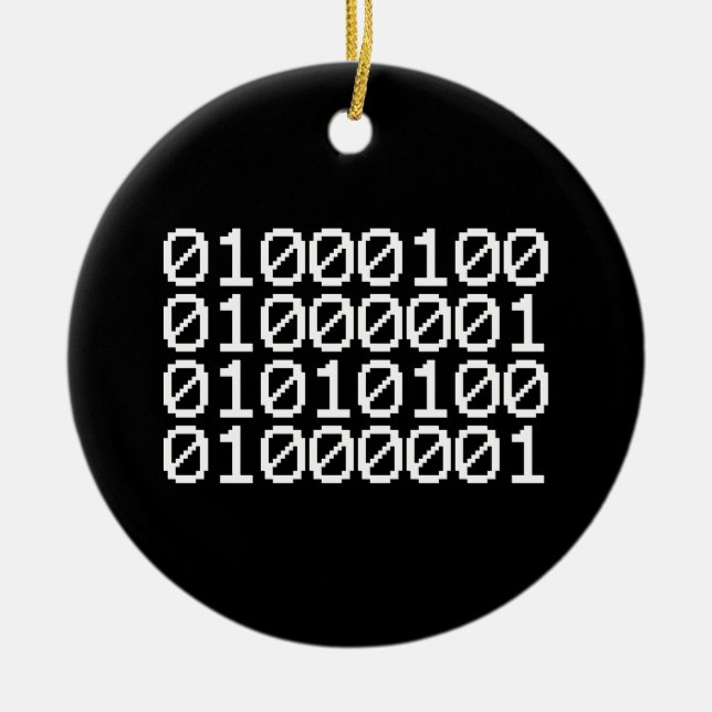 BINARY DATA CERAMIC ORNAMENT (Front)
