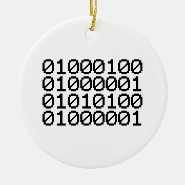 BINARY DATA CERAMIC ORNAMENT (Front)
